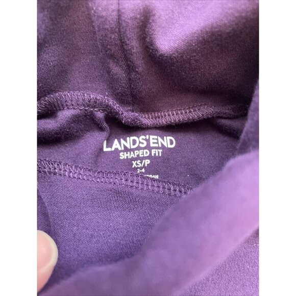 2 Lands End Turtlenecks Black Purple Womens XS/P Shaped Fit‎ - Picture 2 of 3